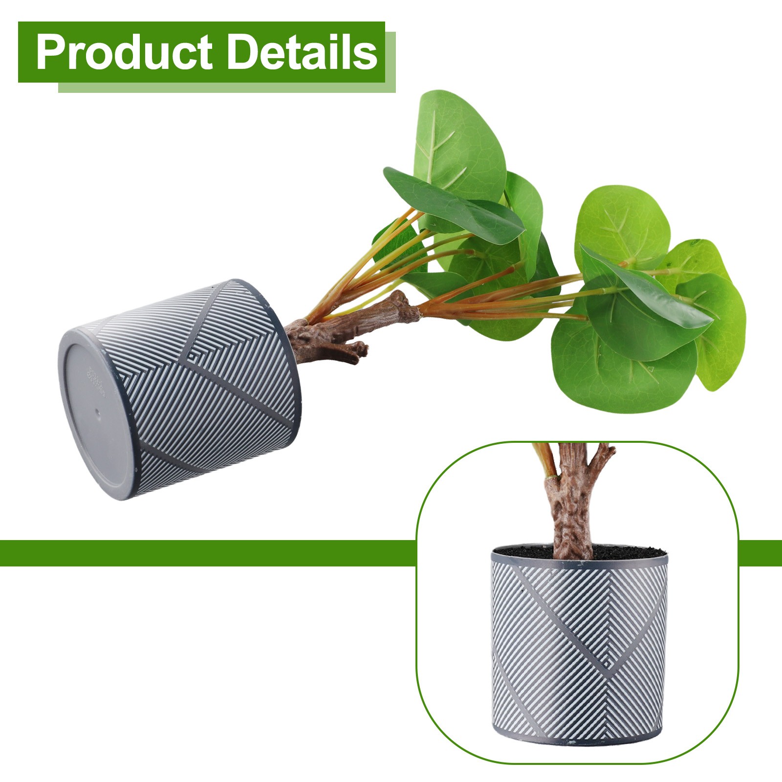 Planta en maceta aspecto realista no se desvanecerá planta decorativa - Imagen 16 de 24