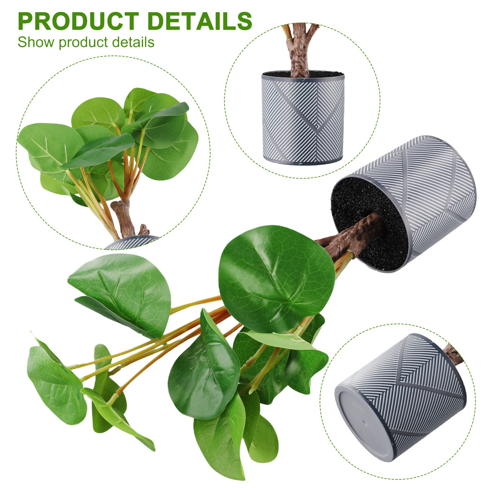 Planta en maceta aspecto realista no se desvanecerá planta decorativa - Imagen 14 de 24