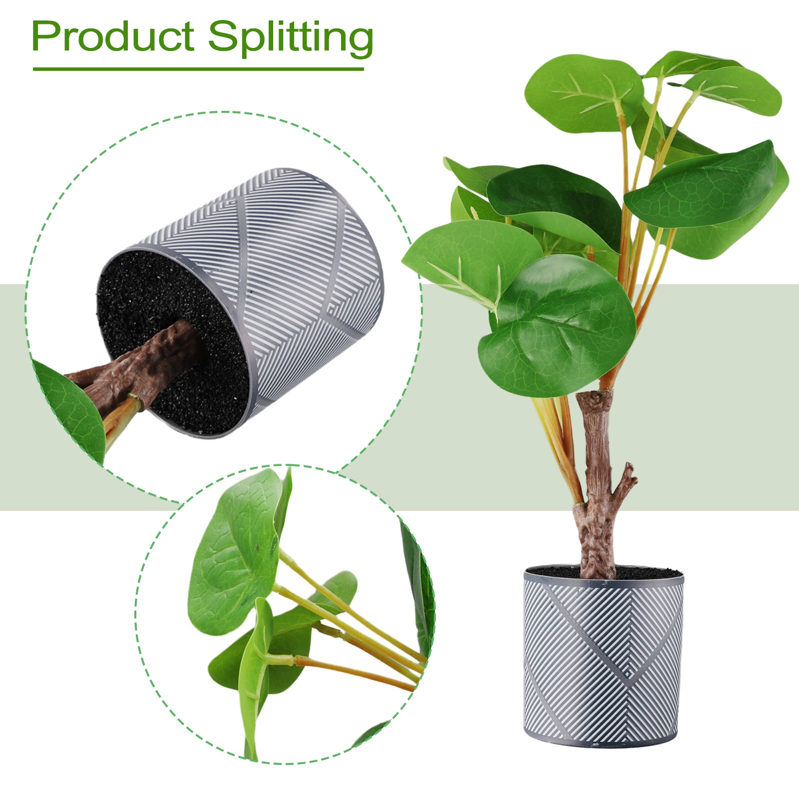 Planta en maceta aspecto realista no se desvanecerá planta decorativa - Imagen 13 de 24
