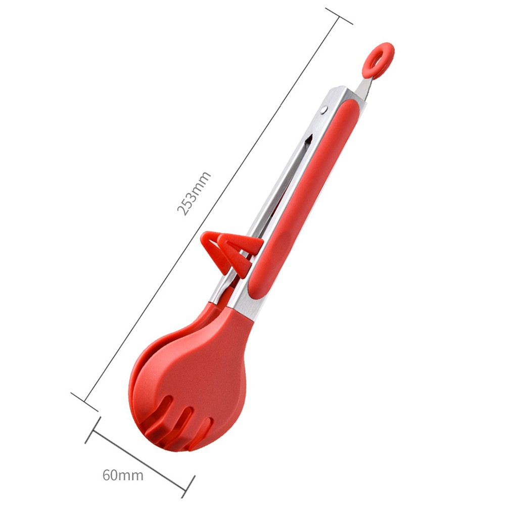 Pinzas de cocina con nombre de pieza de mango de acero inoxidable de silicona Co - Imagen 25 de 27