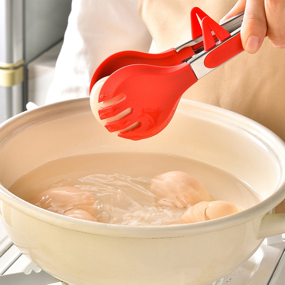 Pinzas de cocina con nombre de pieza de mango de acero inoxidable de silicona Co - Imagen 22 de 27
