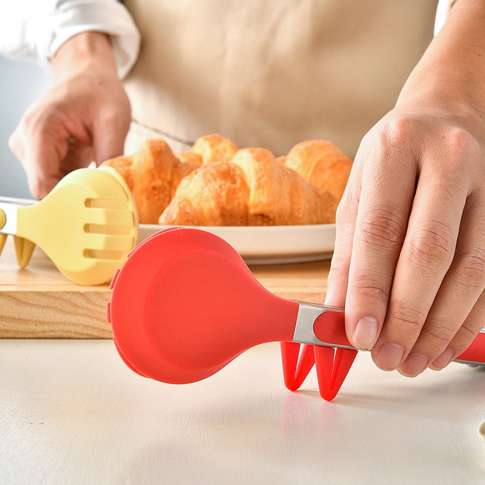Pinzas de cocina con nombre de pieza de mango de acero inoxidable de silicona Co - Imagen 24 de 27