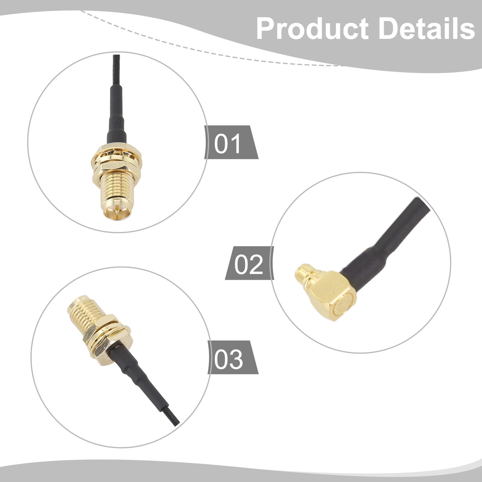 Flight Control Module Antenna Cable with Silver Plated Inner Conductor