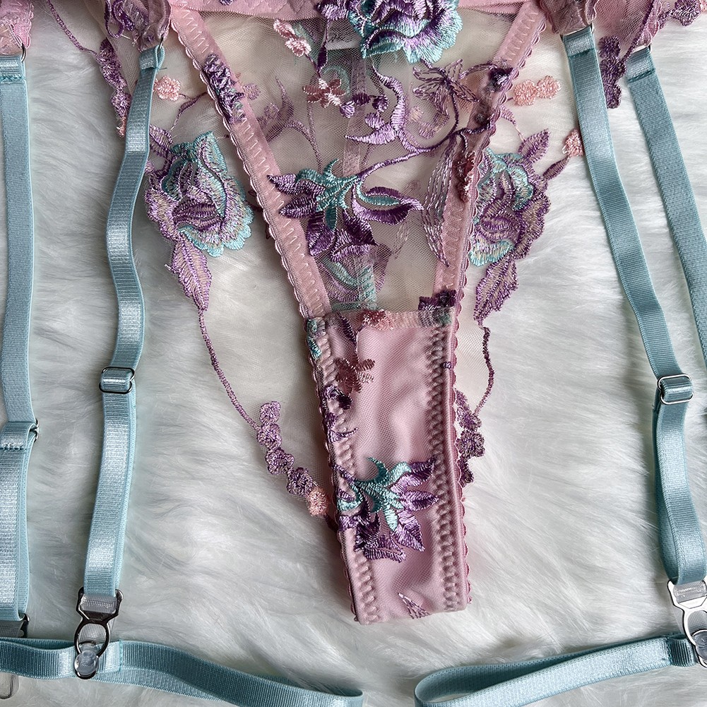 Vendre Pyjama femme confortable mode régulière - sous vêtement transparent floral