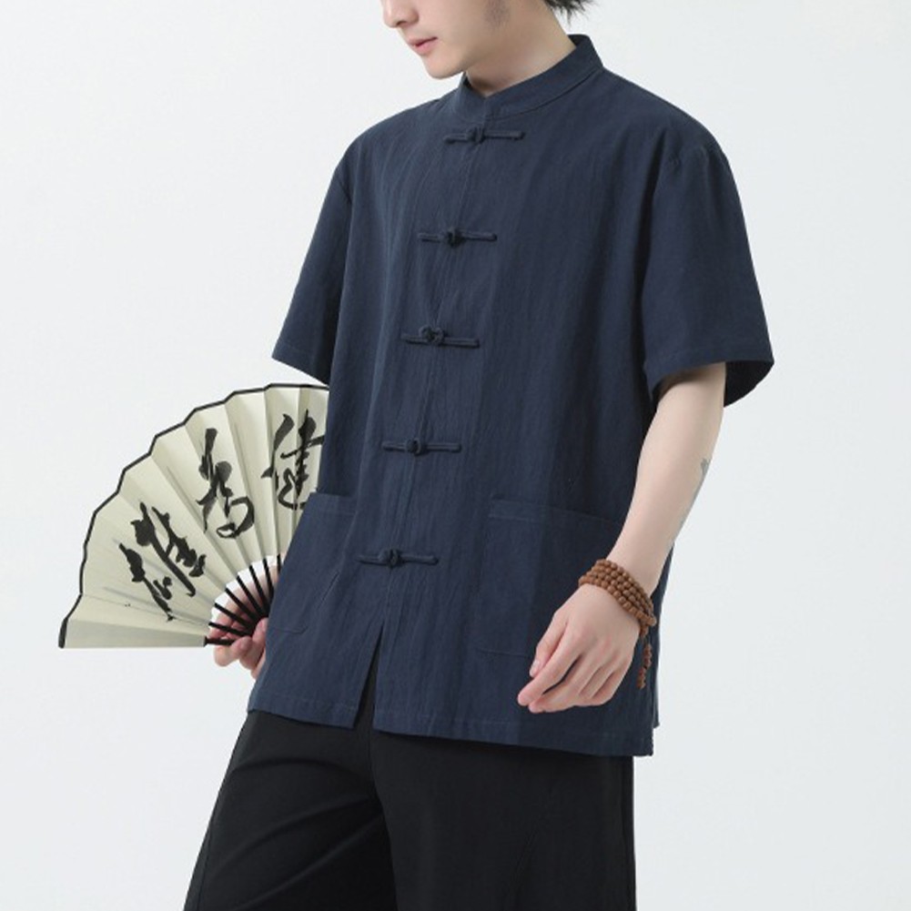Elegant Men's Traditional Chinese Kung Fu Coat Tang Suit Jacket Shirt Blouse - Picture 39 of 42
