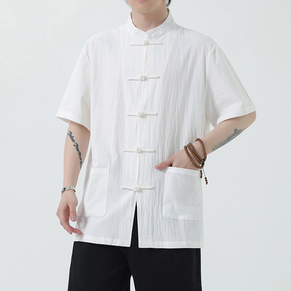 Elegant Men's Traditional Chinese Kung Fu Coat Tang Suit Jacket Shirt Blouse - Picture 35 of 42
