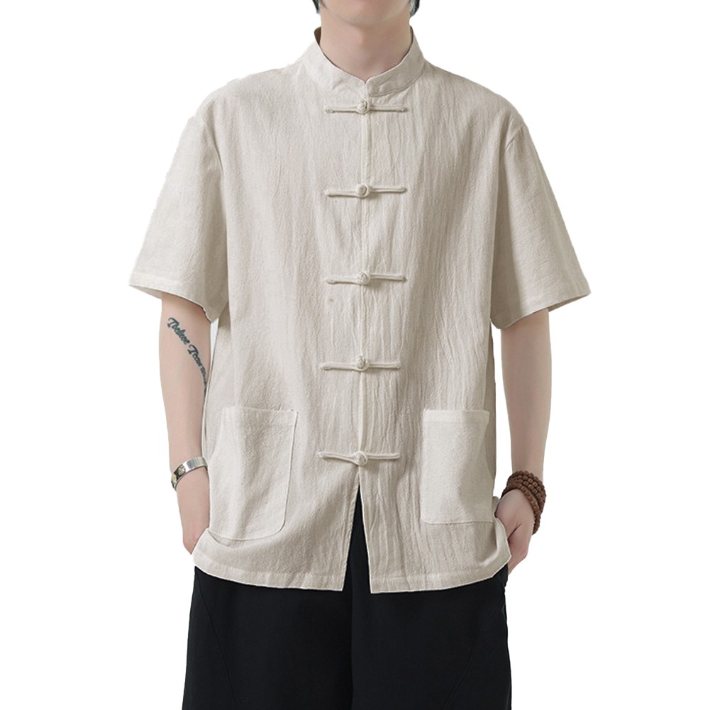 Elegant Men's Traditional Chinese Kung Fu Coat Tang Suit Jacket Shirt Blouse - Picture 24 of 42
