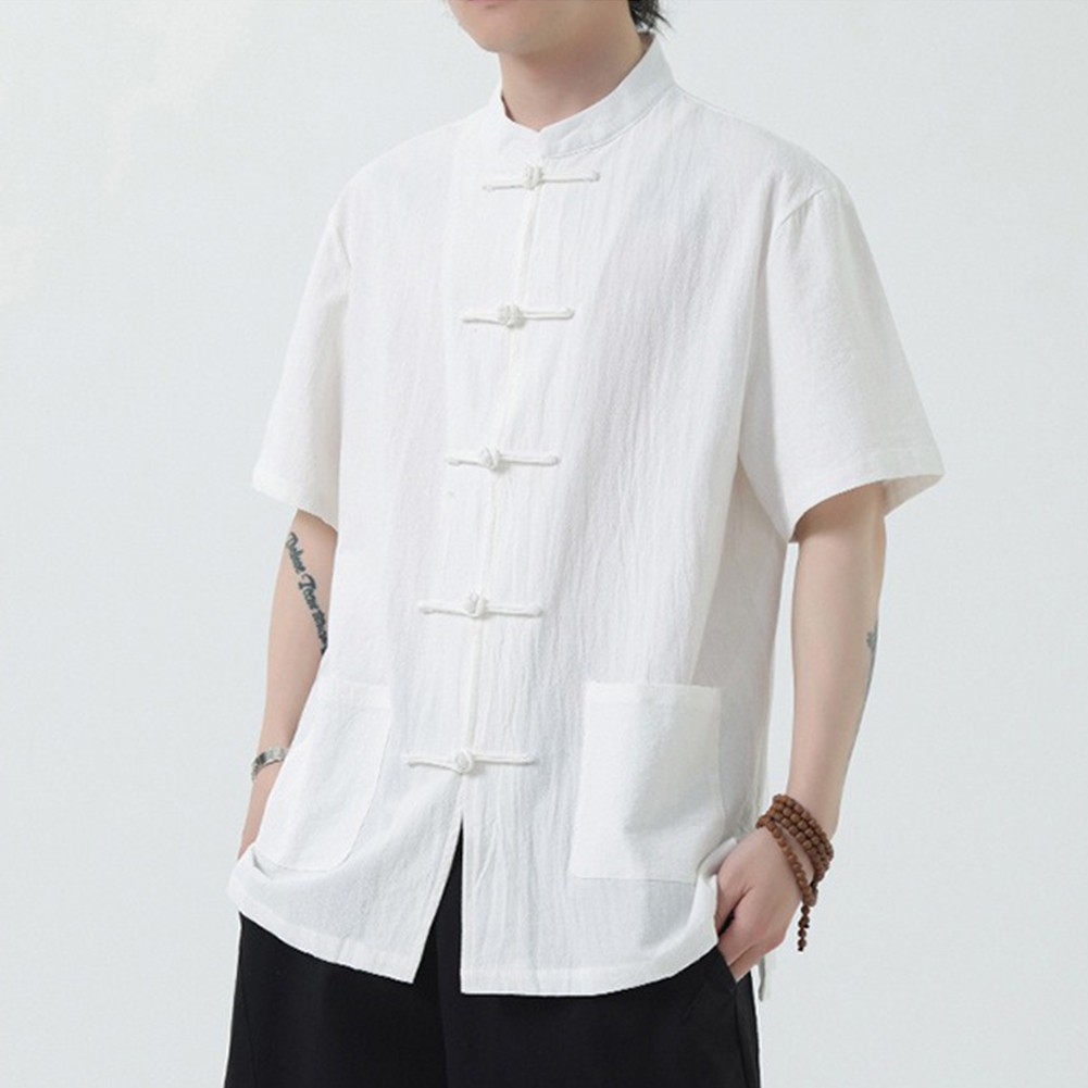 Elegant Men's Traditional Chinese Kung Fu Coat Tang Suit Jacket Shirt Blouse - Picture 33 of 42