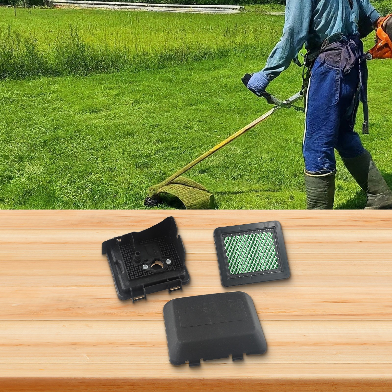 Cyclingcolors KIT FILTRE A AIR COUVERCLE POUR TONDEUSE HONDA GCV135 GCV190 GCV160 17211-ZL8-000, 17231-ZM0-000