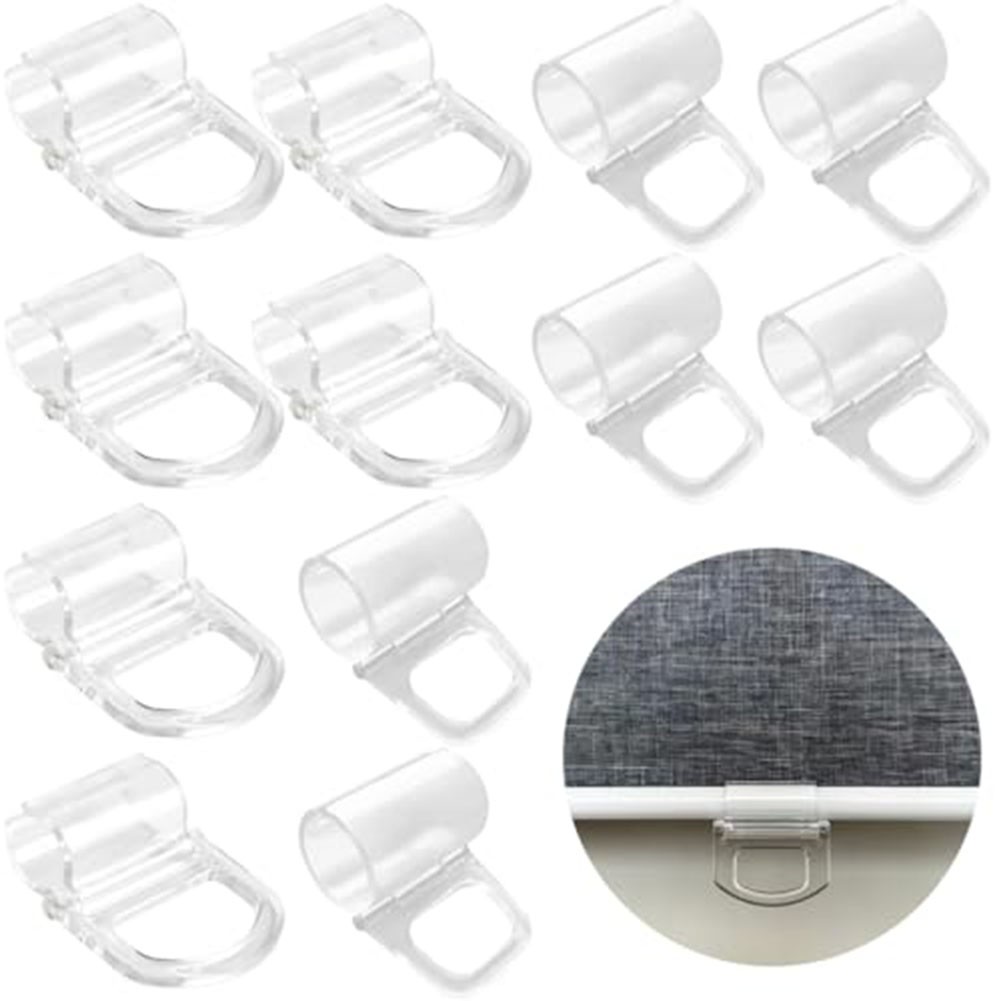 Practical And Versatile Transparent Window Shades Clamps Easy Installation - Afbeelding 7 van 12