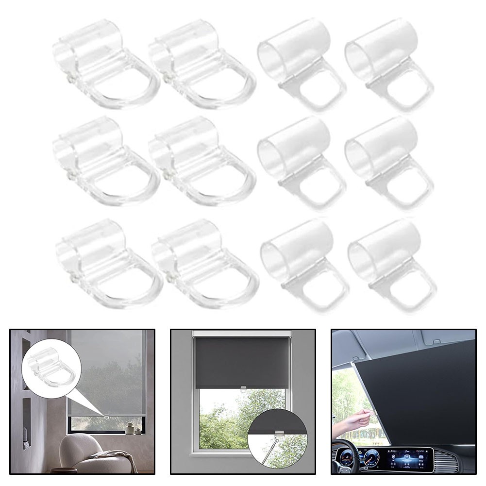 Practical And Versatile Transparent Window Shades Clamps Easy Installation