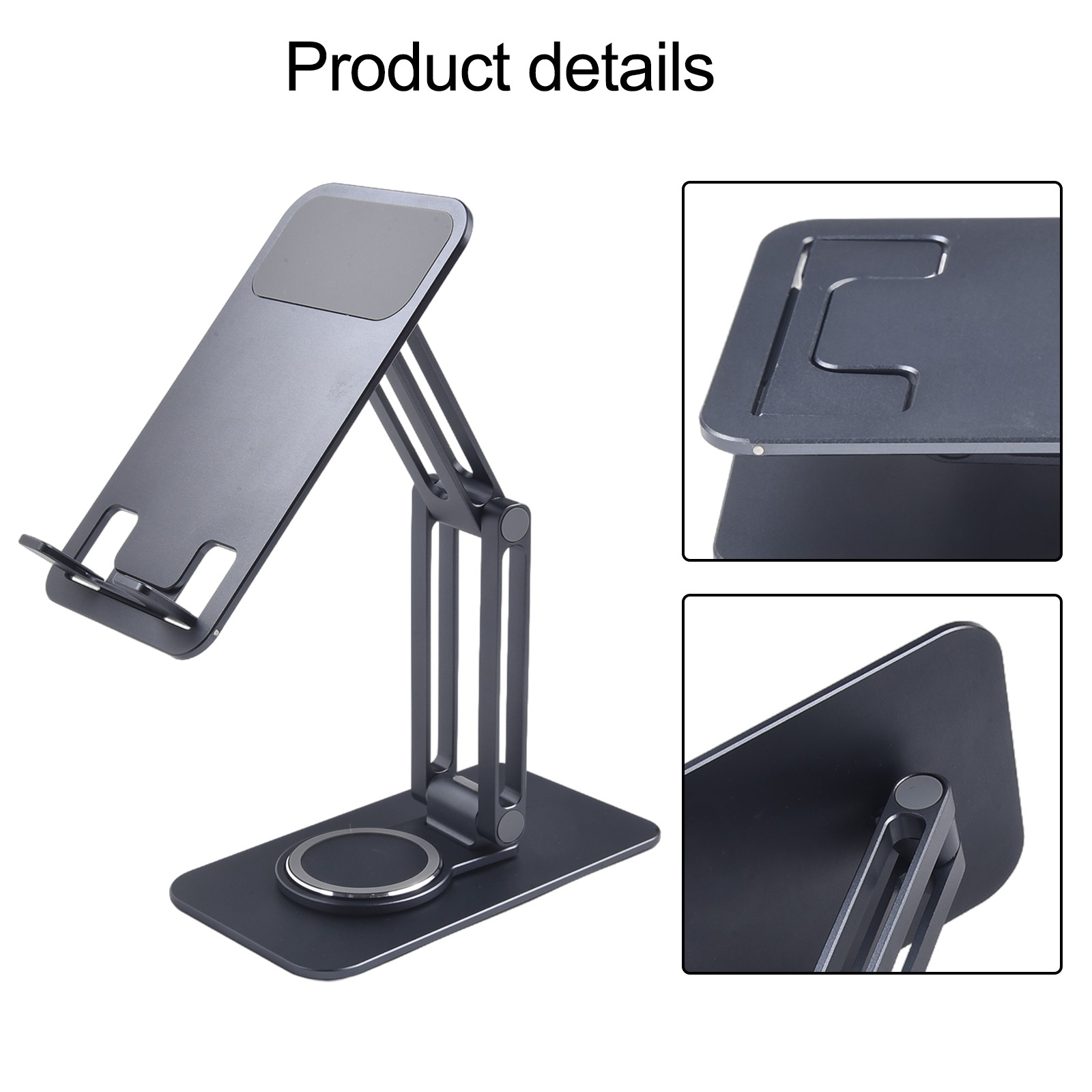 Support de bureau pliable compact pour téléphones portables et tablettes finit - Photo 20 sur 24
