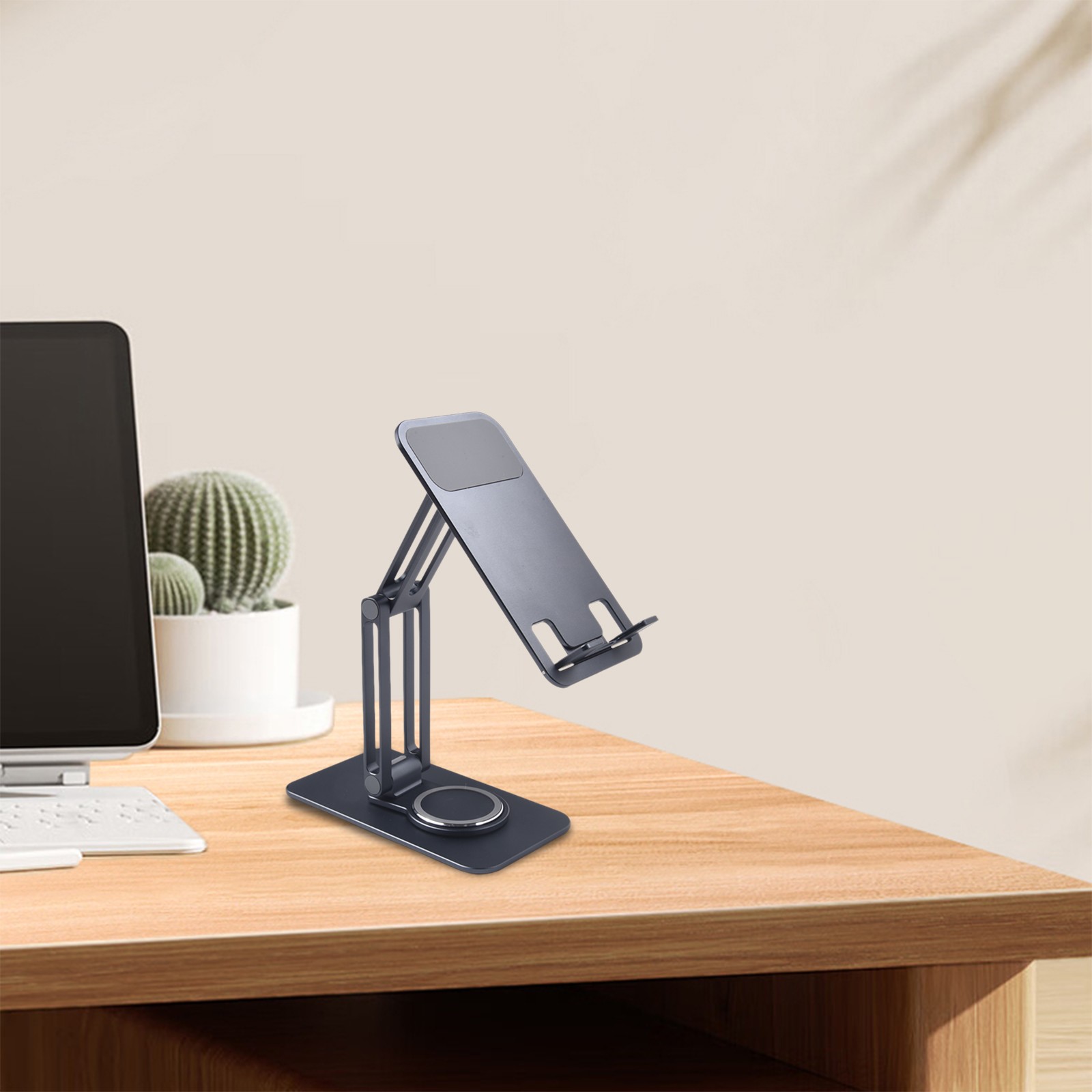 Support de bureau pliable compact pour téléphones portables et tablettes finit - Photo 15 sur 24