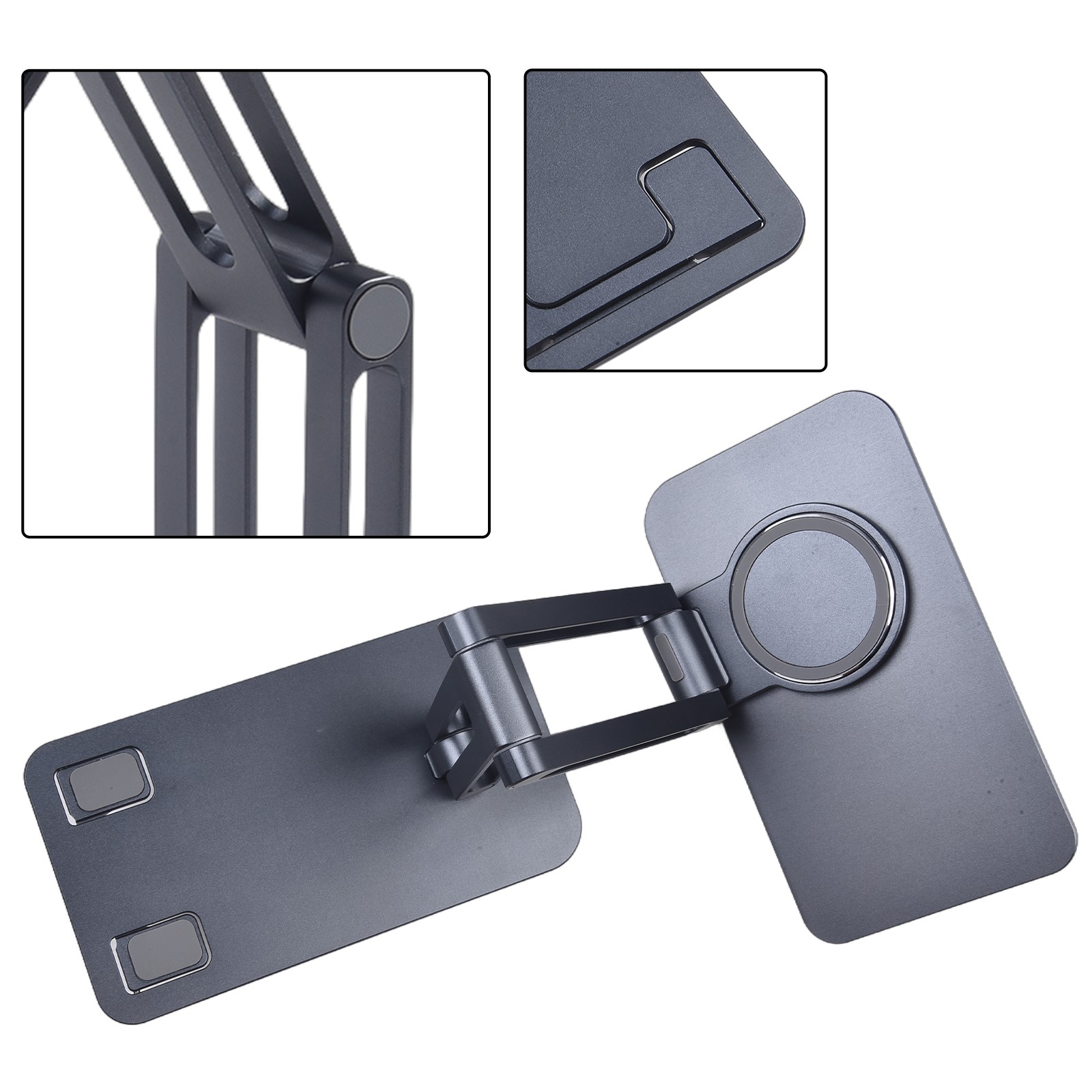 Support de bureau pliable compact pour téléphones portables et tablettes finit - Photo 14 sur 24