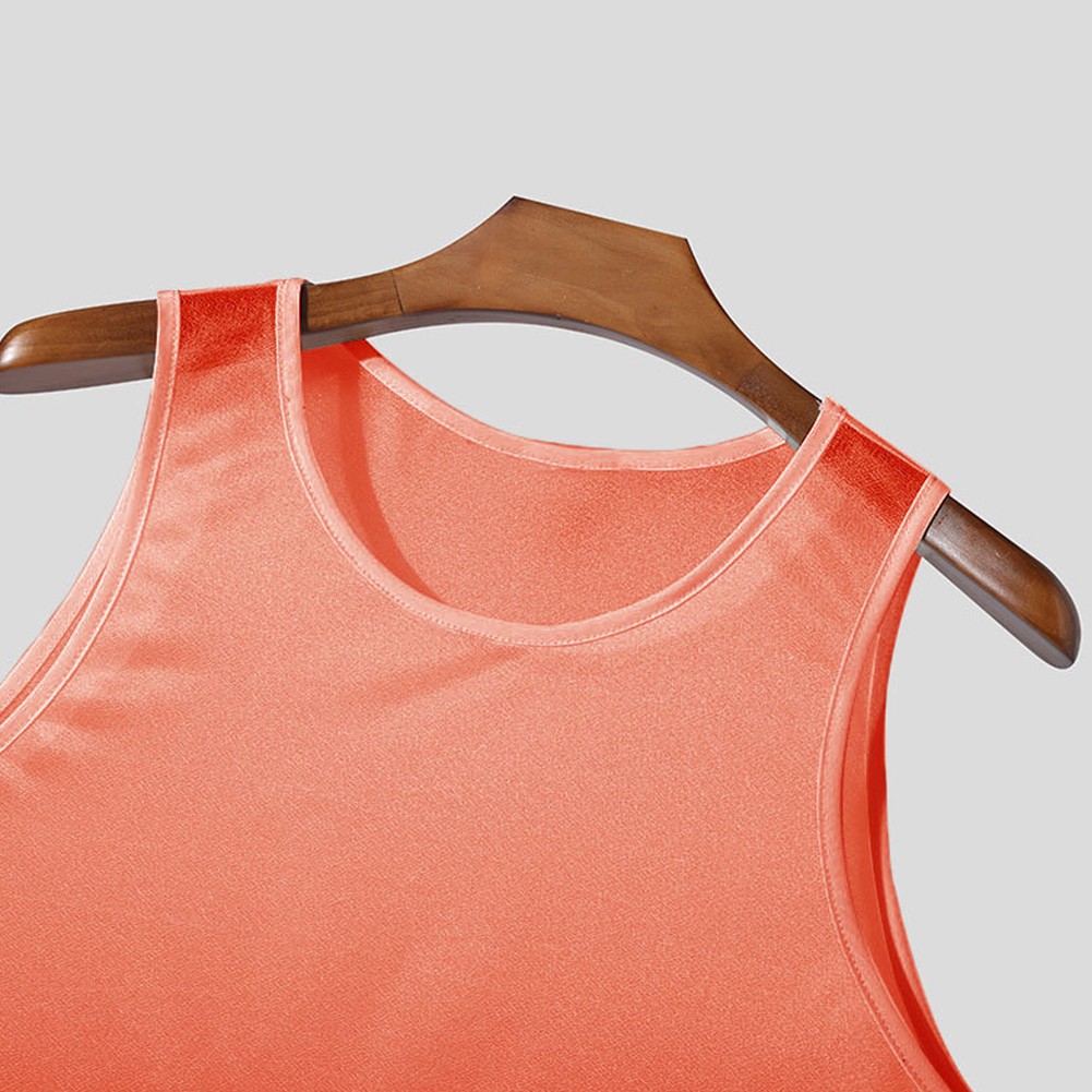 See through Mesh Tank Top Men's Sleeveless Crew Neck T Shirt Nightclub Vest - Picture 17 of 32