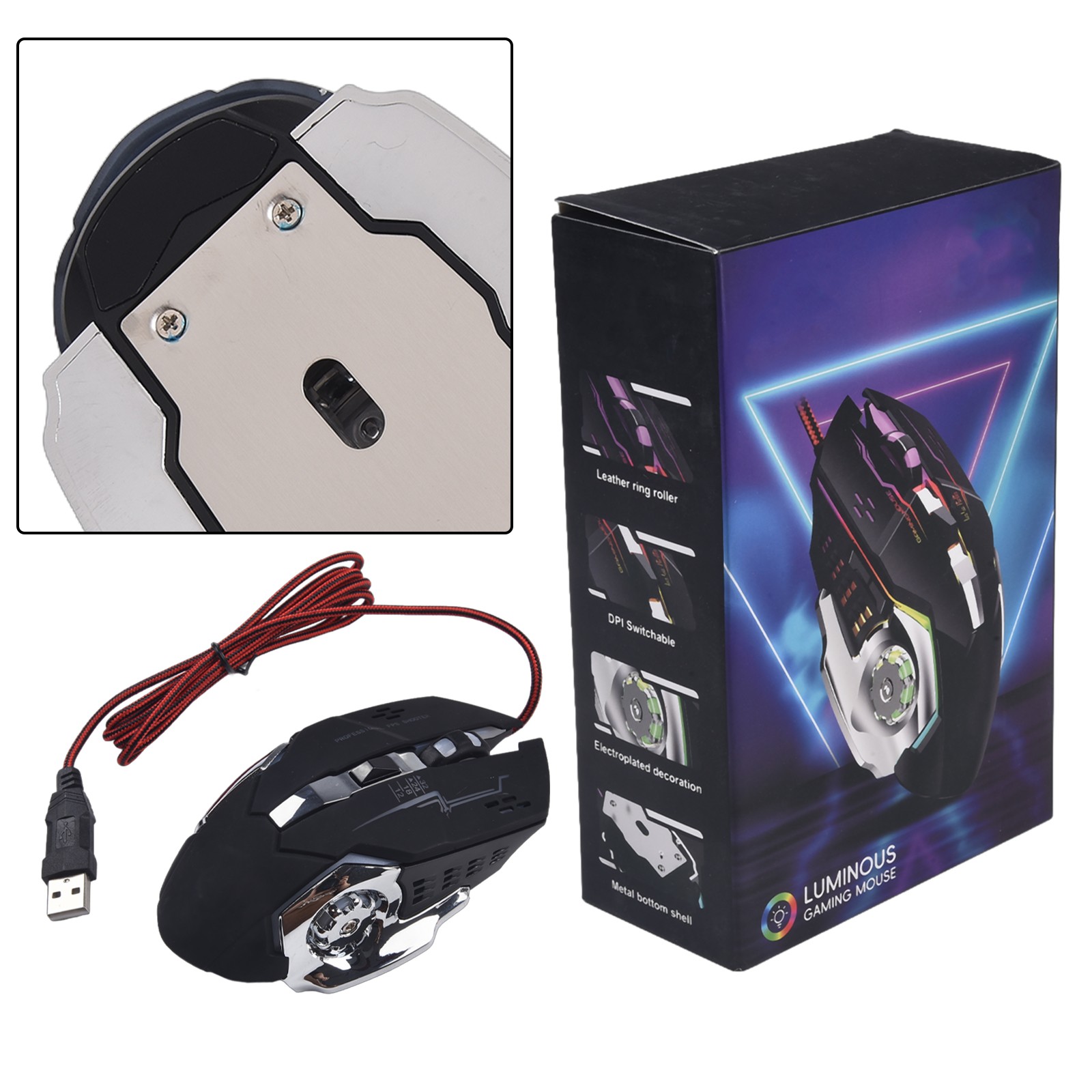RGB Lighting Wired Gaming Mouse with Ergonomic Design for Enhanced Comfort - Picture 21 of 24