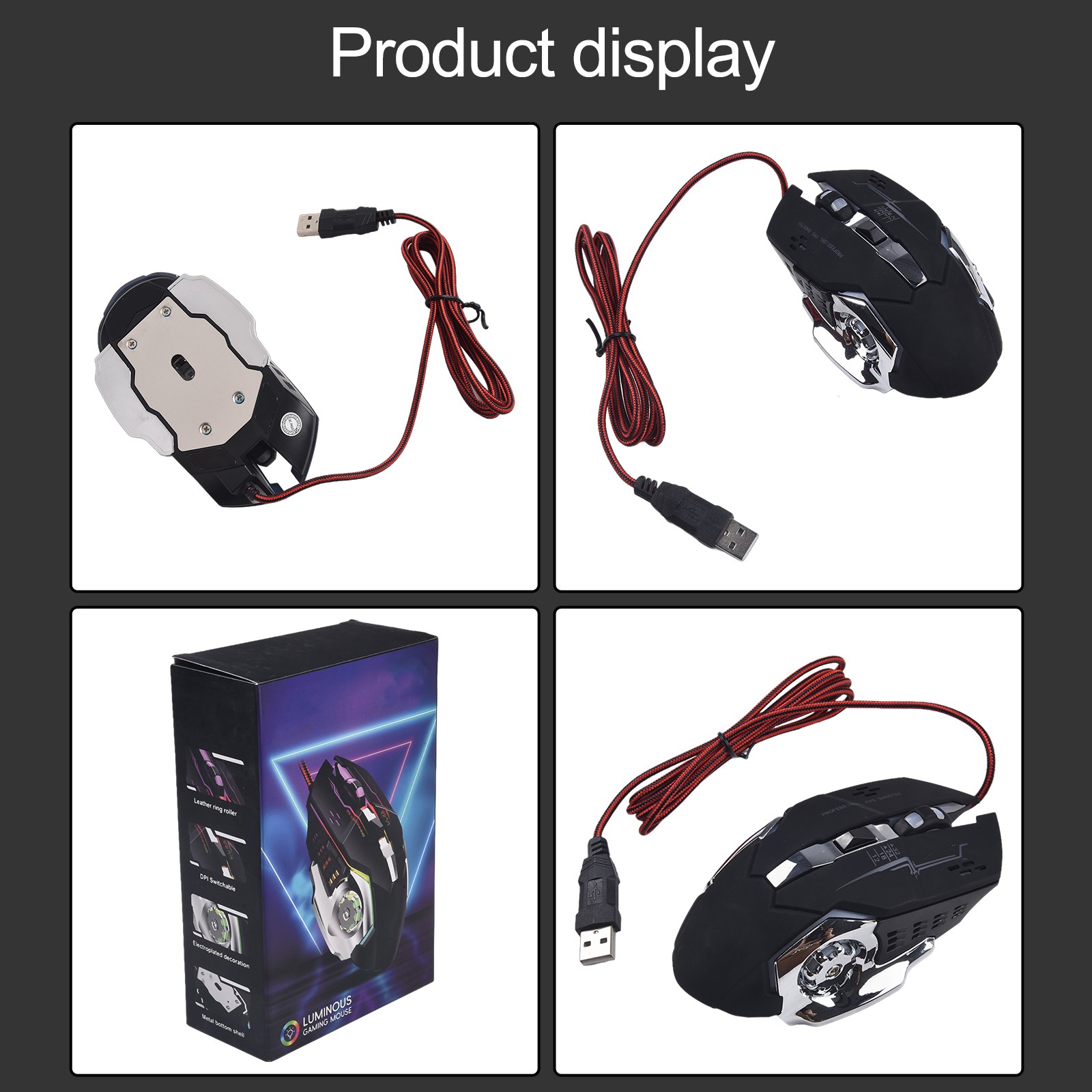 RGB Lighting Wired Gaming Mouse with Ergonomic Design for Enhanced Comfort - Picture 13 of 24