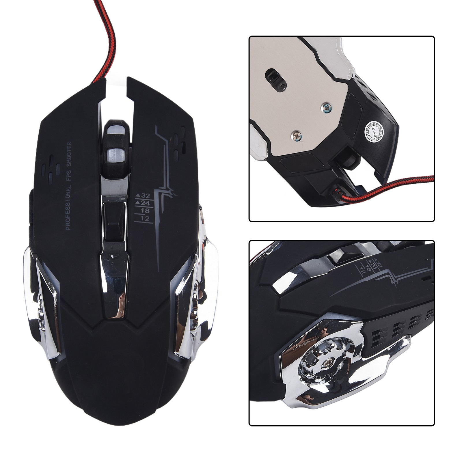 RGB Lighting Wired Gaming Mouse with Ergonomic Design for Enhanced Comfort - Picture 20 of 24