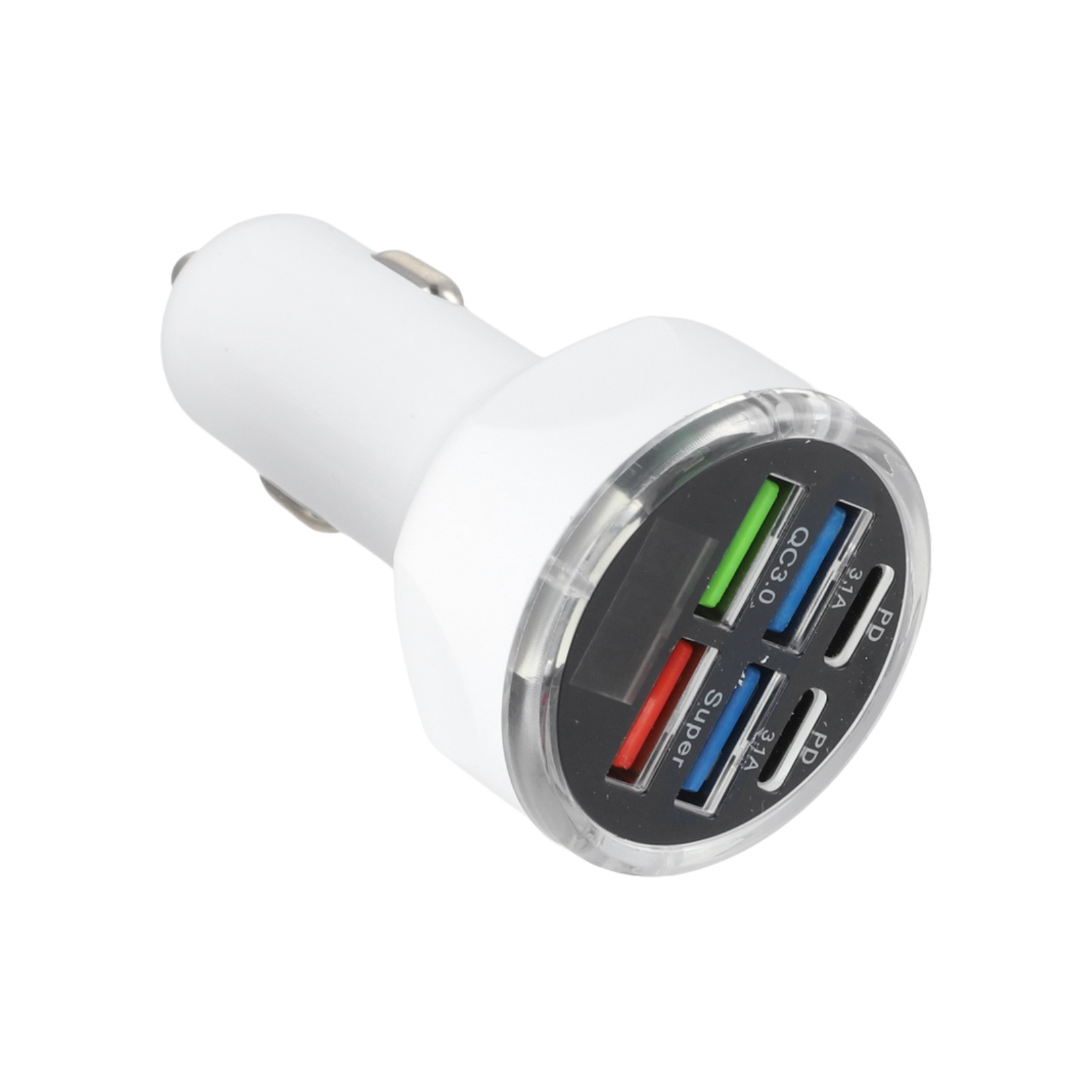 Multi Port Car Charger with LED Display Fast Charging for Multiple Devices - Bild 29 von 33