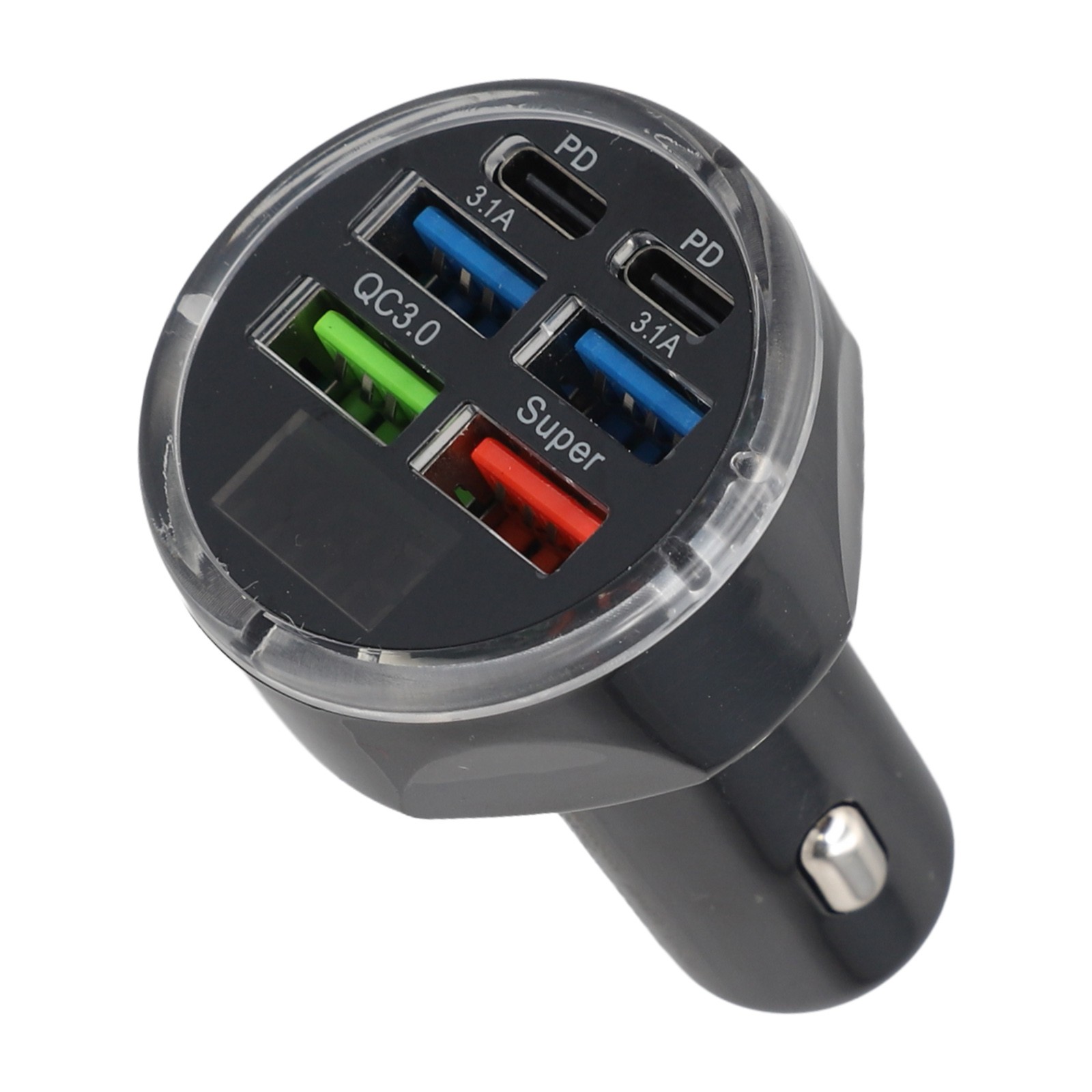 Multi Port Car Charger with LED Display Fast Charging for Multiple Devices - Bild 20 von 33