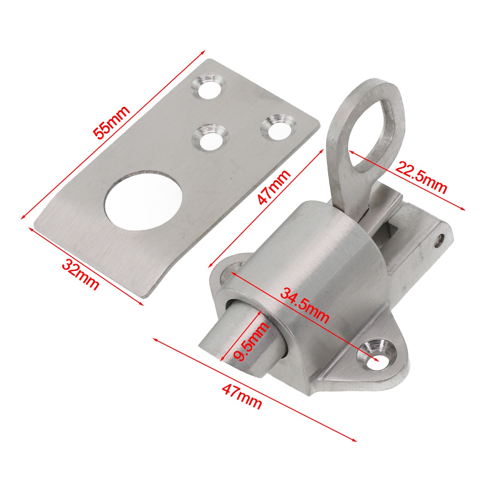 Spring Latch Door Installation Latchbolt Lightweight Portable Security - Picture 63 of 72