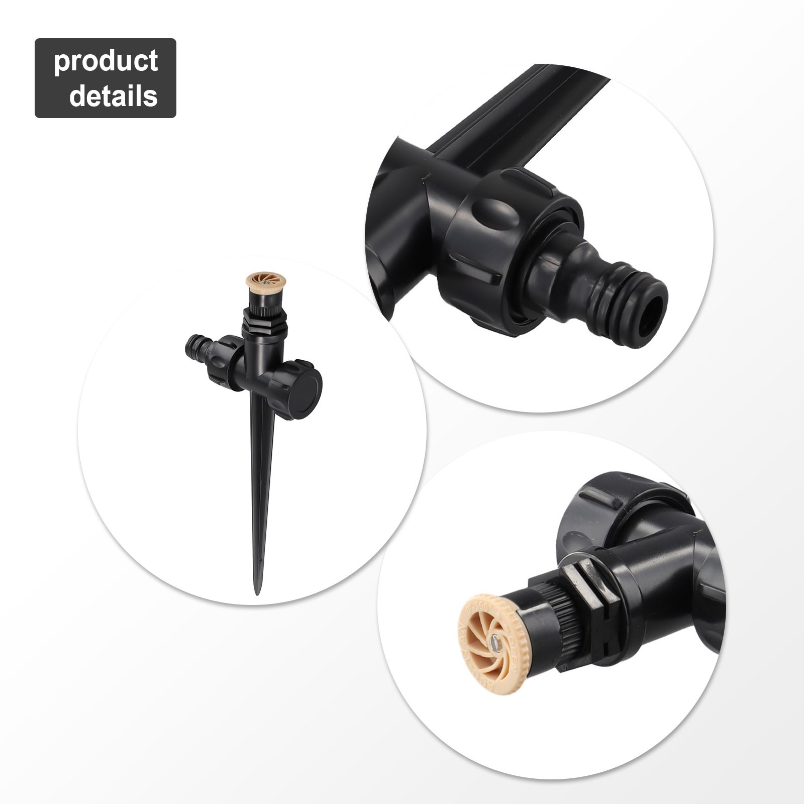 Multi Adjustable Garden Sprinkler with Degree Rotation for Wide Coverage