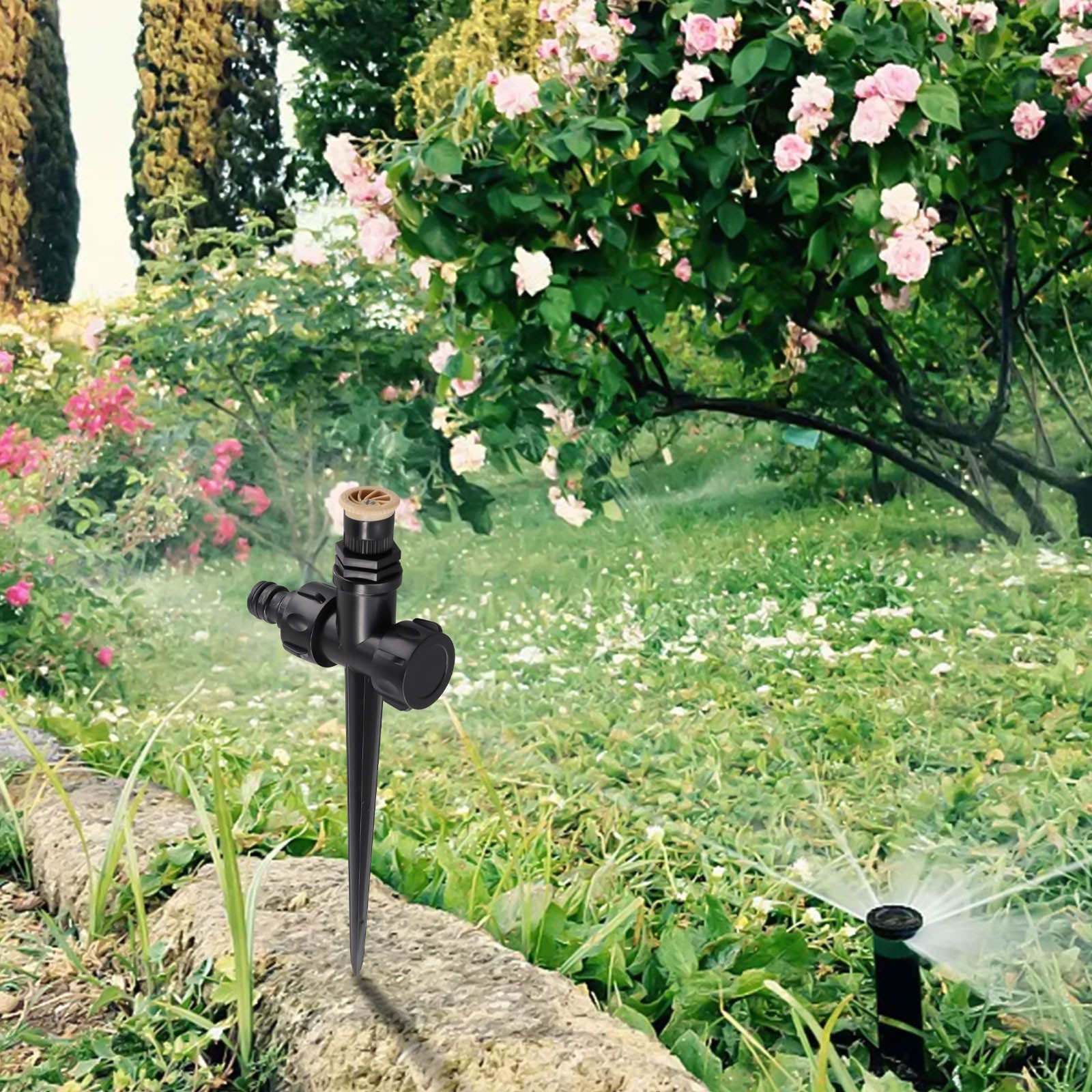 Multi Adjustable Garden Sprinkler with Degree Rotation for Wide Coverage