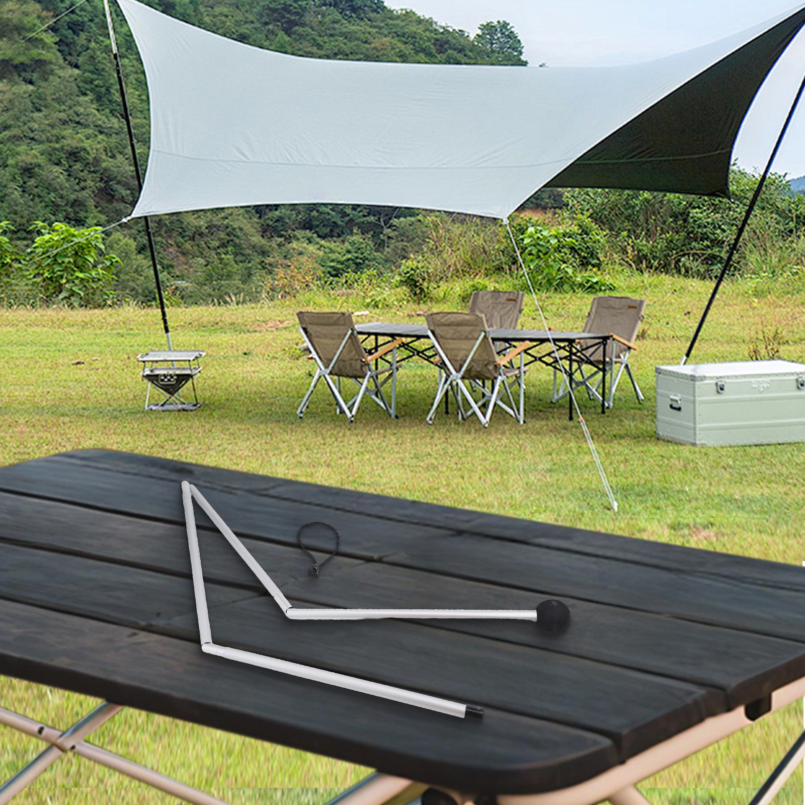 Neu Pole Shelter Tarp Pole Aluminium Vorzelt Ständer für Golf Schwung Trainer - Bild 14 von 32