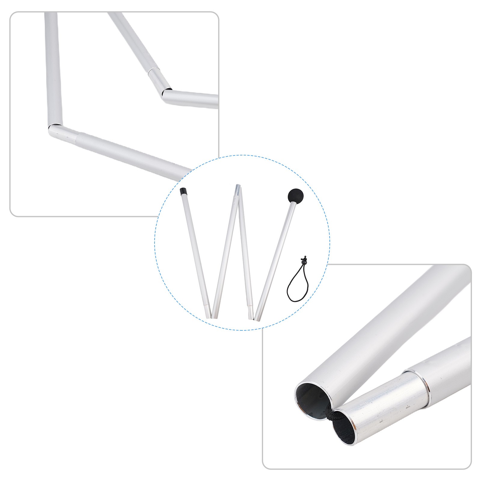 Neu Pole Shelter Tarp Pole Aluminium Vorzelt Ständer für Golf Schwung Trainer - Bild 18 von 32