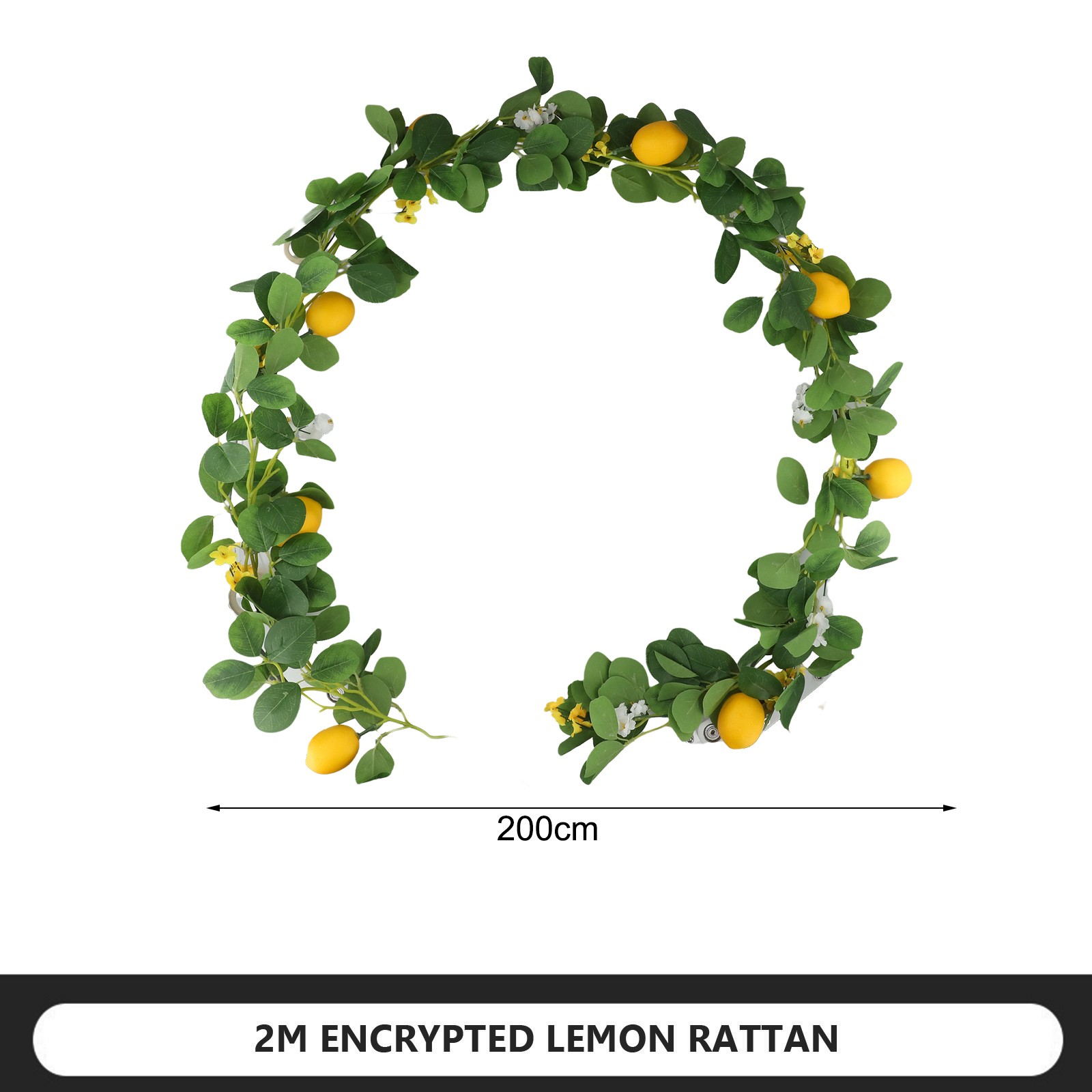 Guirnalda Artificial de Limón con Hojas de Eucalipto y Limones Simulación Vid de Limón - Imagen 53 de 58