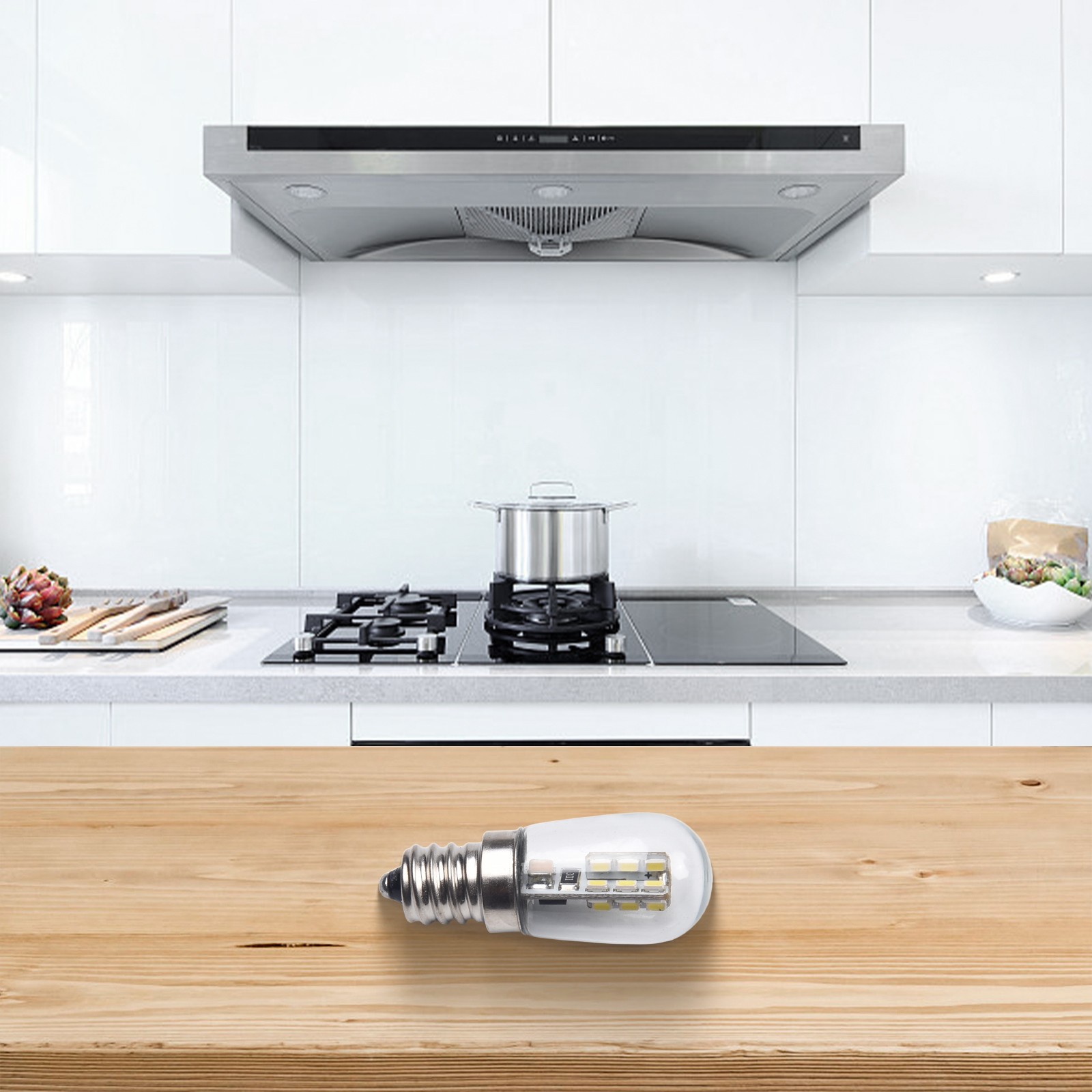 Refrigerator Light LED 220V Bulb Light 3000/6000K E12 Range Hood Light 3014 - Picture 27 of 29