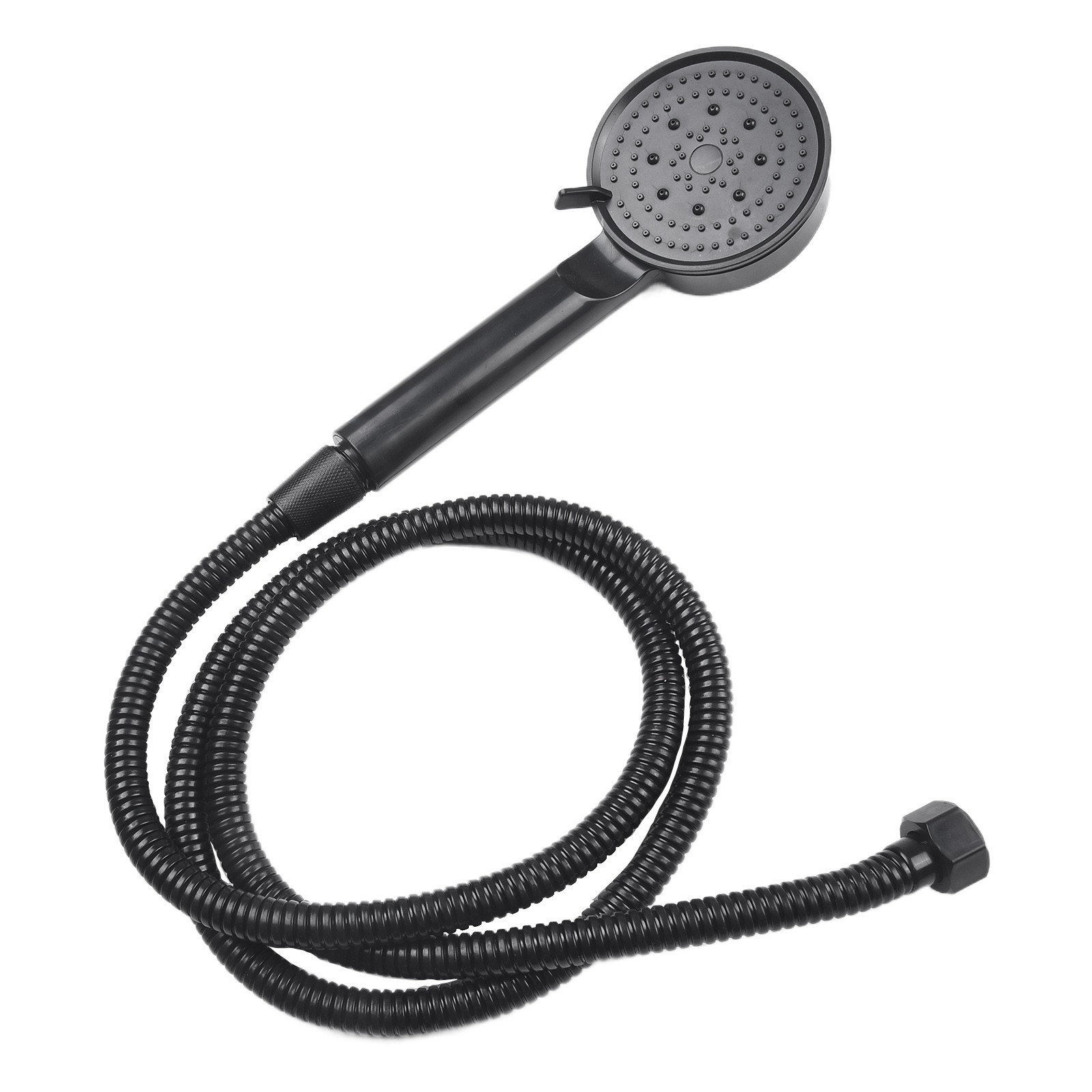 Cabezal de ducha de alta presión ajustable de 5 modos pulverizador portátil ahorro de agua negro - Imagen 44 de 46