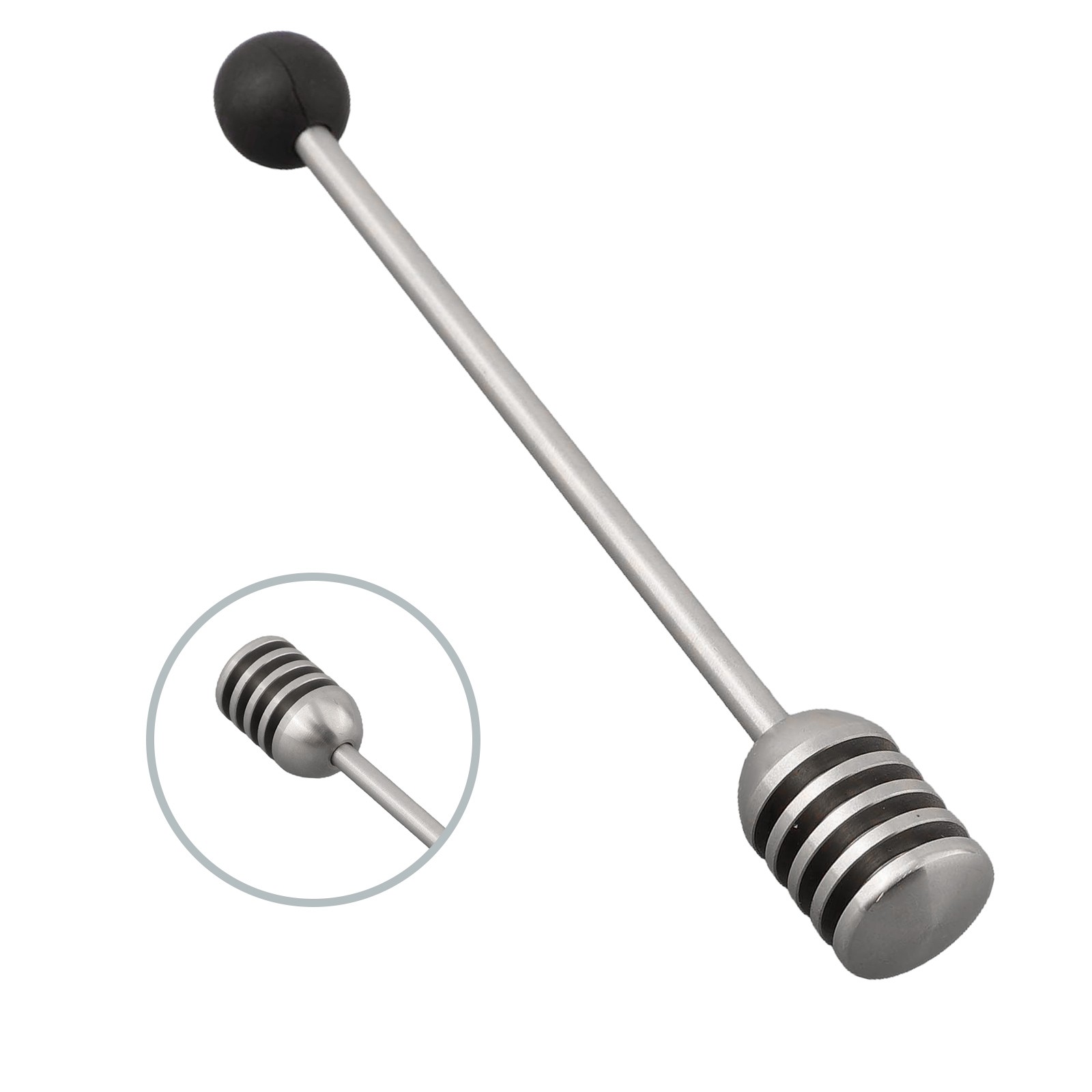Serviteur 2024 de miel de mess en acier inoxydable avec motif rainuré