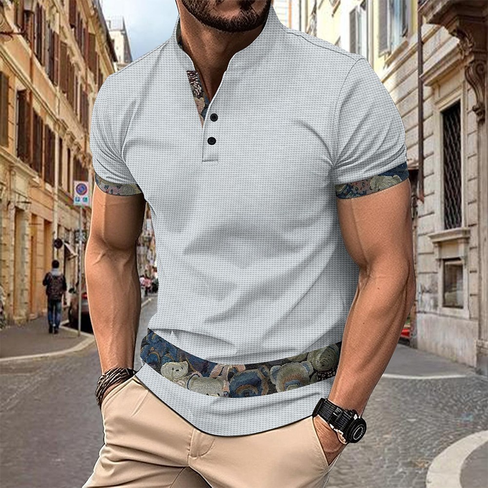 Men's T Shirt Slight Stretch Vacation 3D Print Male Regular Comfy Fashion