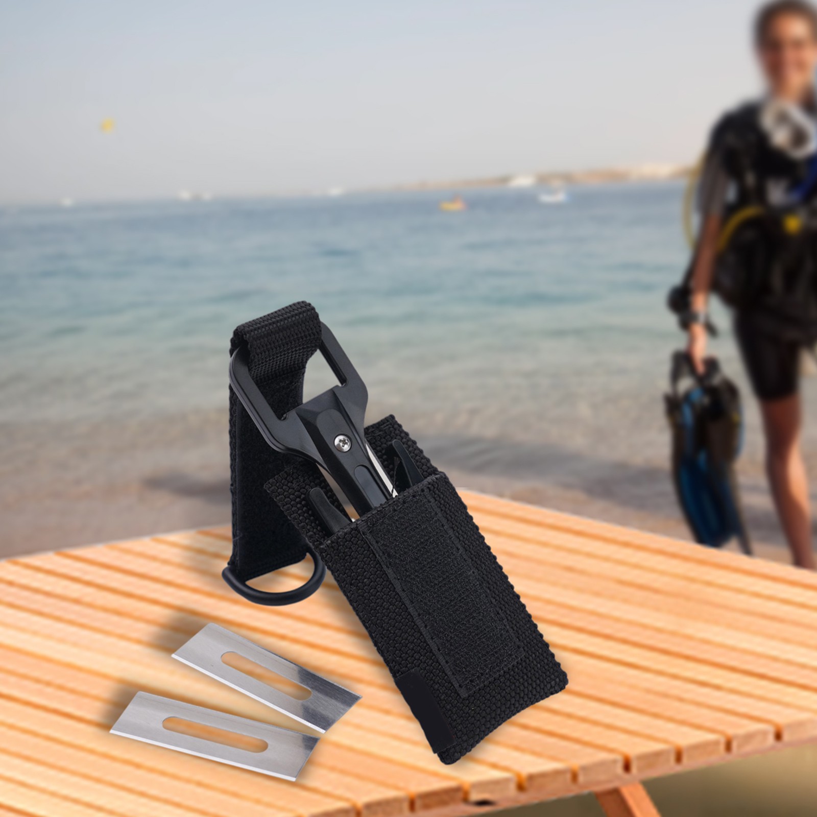 Compact Design Scuba Cutting Tool with Stainless officiel Steel Blade and Cover