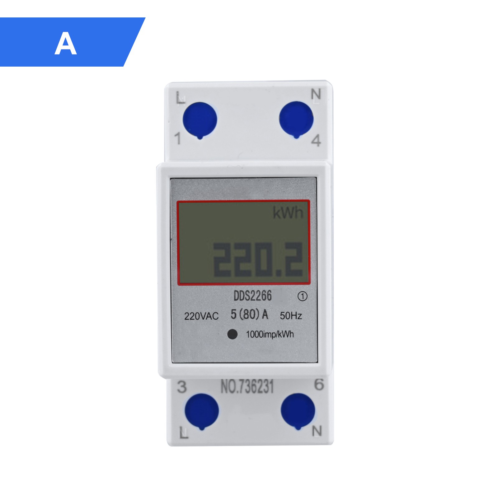Mini Hutschiene LCD Energiemessgerät zur genauen Stromverbrauchsmessung - Bild 13 von 34