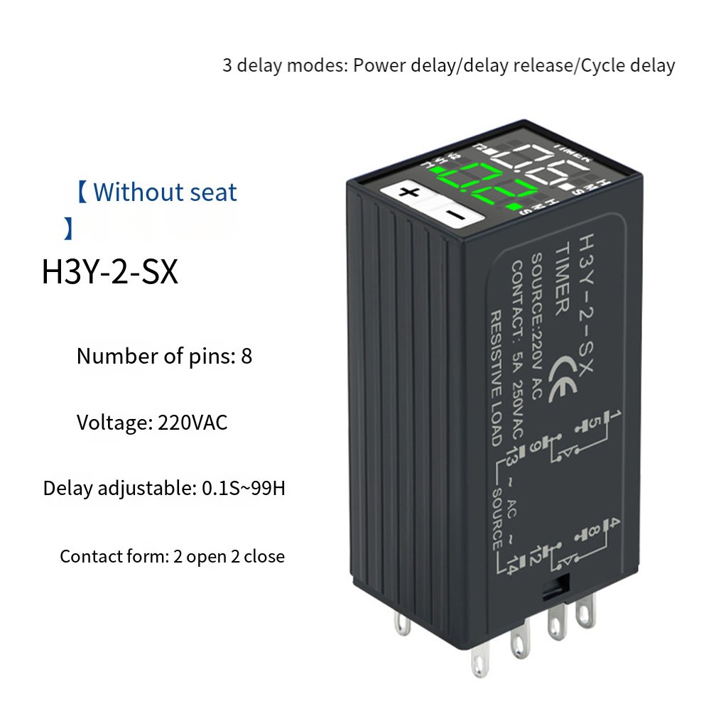 H3Y2 8Pin Poweron Delay Controller mit feuerfestem PC-Gehäuse collection und Digitalanzeig