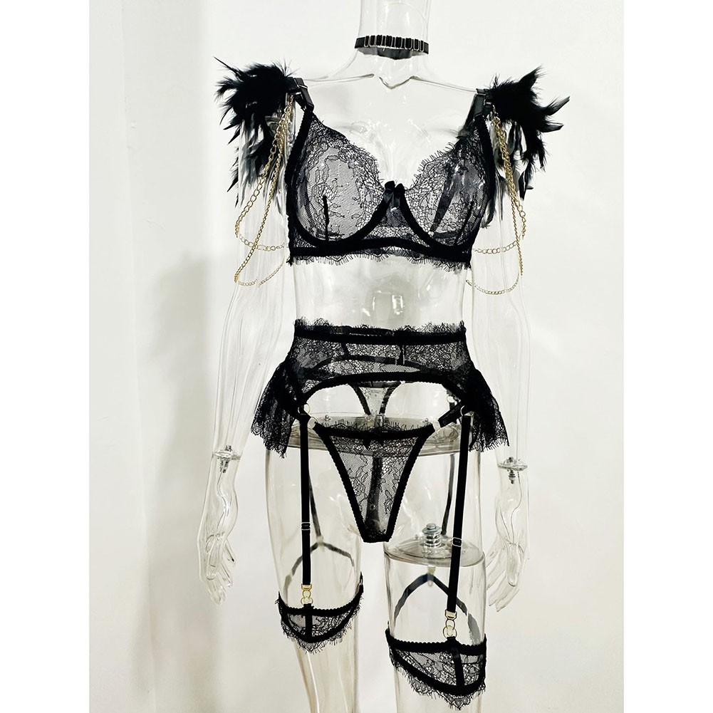 Sexy Dessous Set Sexy Dessous Polyester Regelmäßige Länge Weiblich Winter - Bild 17 von 44