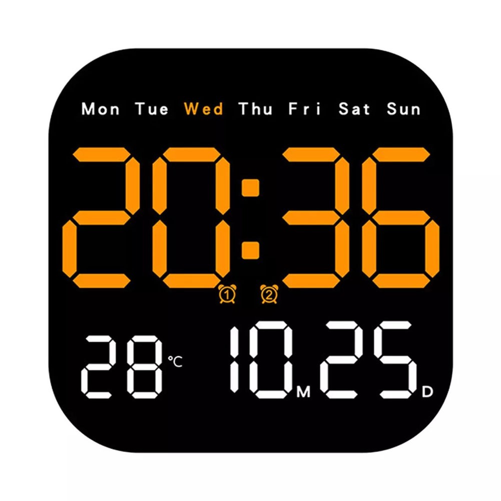 Grande Horloge Murale Numérique LED avec Télécommande et points de vente Affichage Températu