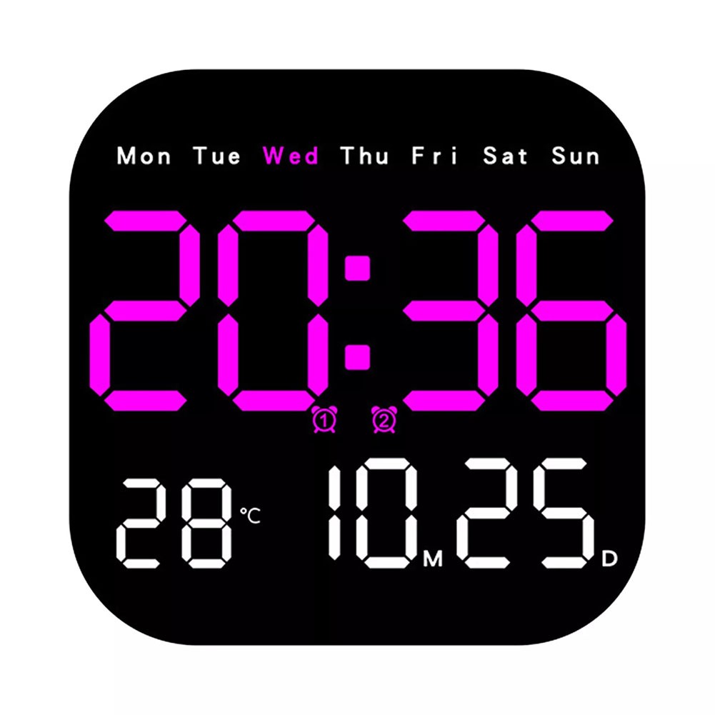 Grande Horloge Murale Numérique LED avec vendre Télécommande et Affichage Températu