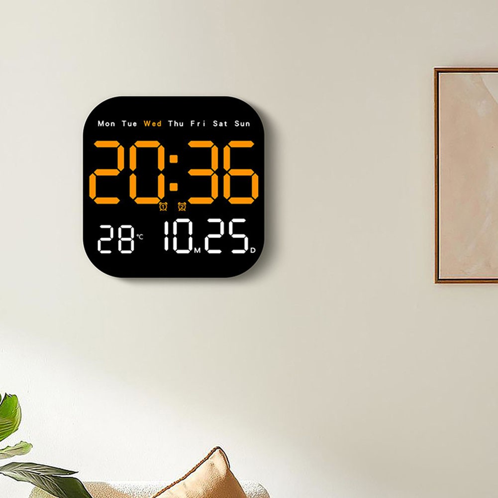 Grande Horloge outlet Murale Numérique LED avec Télécommande et Affichage Températu