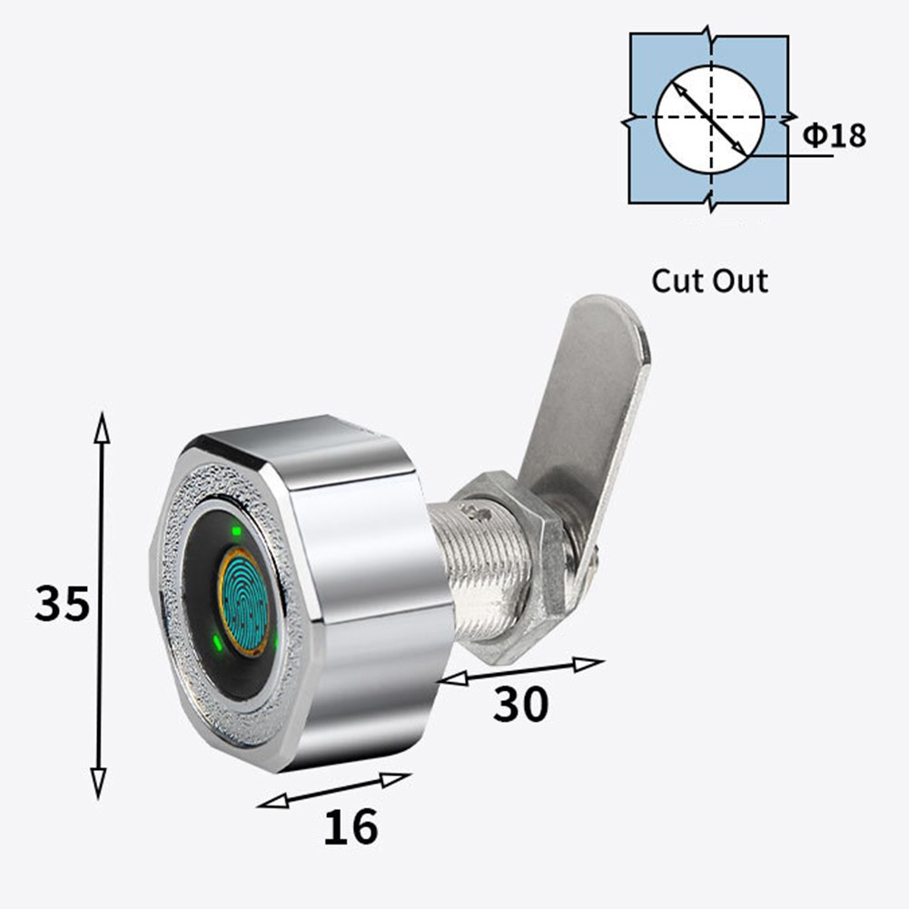 Multi purpose Biometric Fingerprint Lock for Cabinets Drawers and More