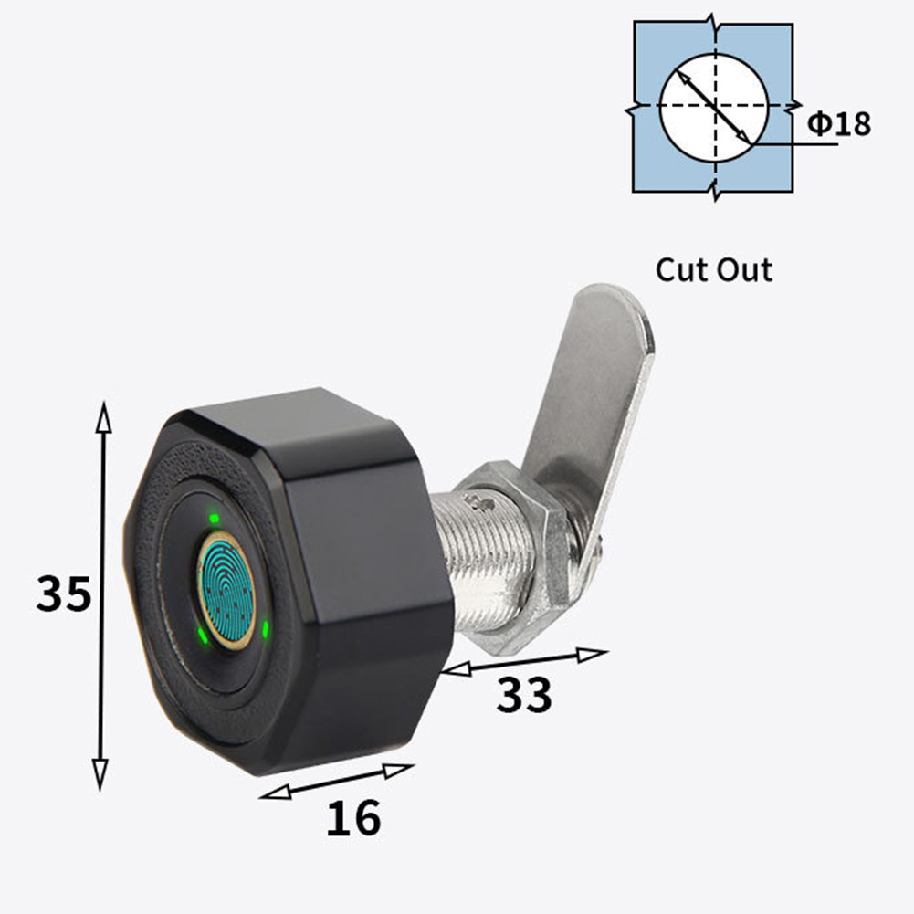 Multi purpose Biometric Fingerprint Lock for Cabinets Drawers and More