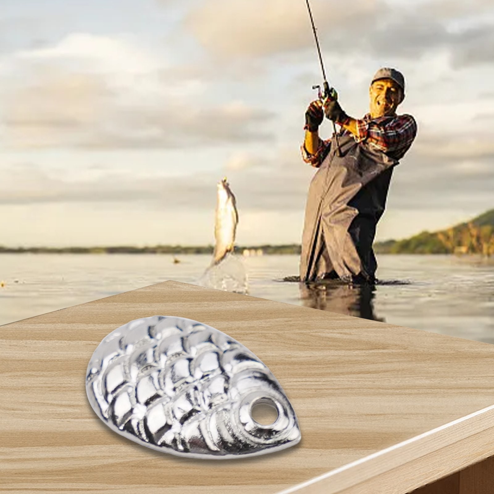 Basse pour truite toupie anneaux lames attracteur 50 pièces/ensemble leurre cui - Photo 25/42