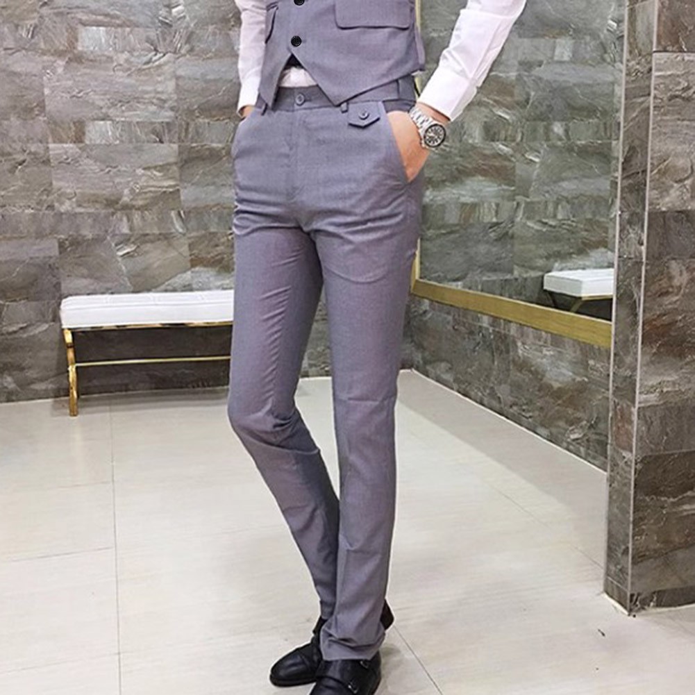 Männer Blazer Weste Bräutigam Hochzeitskleid Dreiteiliger Set Komfortabel - Bild 15 von 18