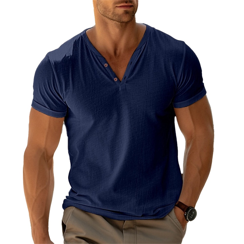 Muskel Fitness Tops Herren Kurzarm T-Shirt Muskel Fitness Kurzarm Einfarbig - Picture 15 of 20