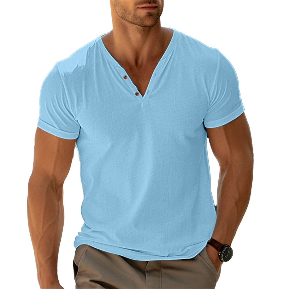 Muskel Fitness Tops Herren Kurzarm T-Shirt Muskel Fitness Kurzarm Einfarbig - Picture 17 of 20