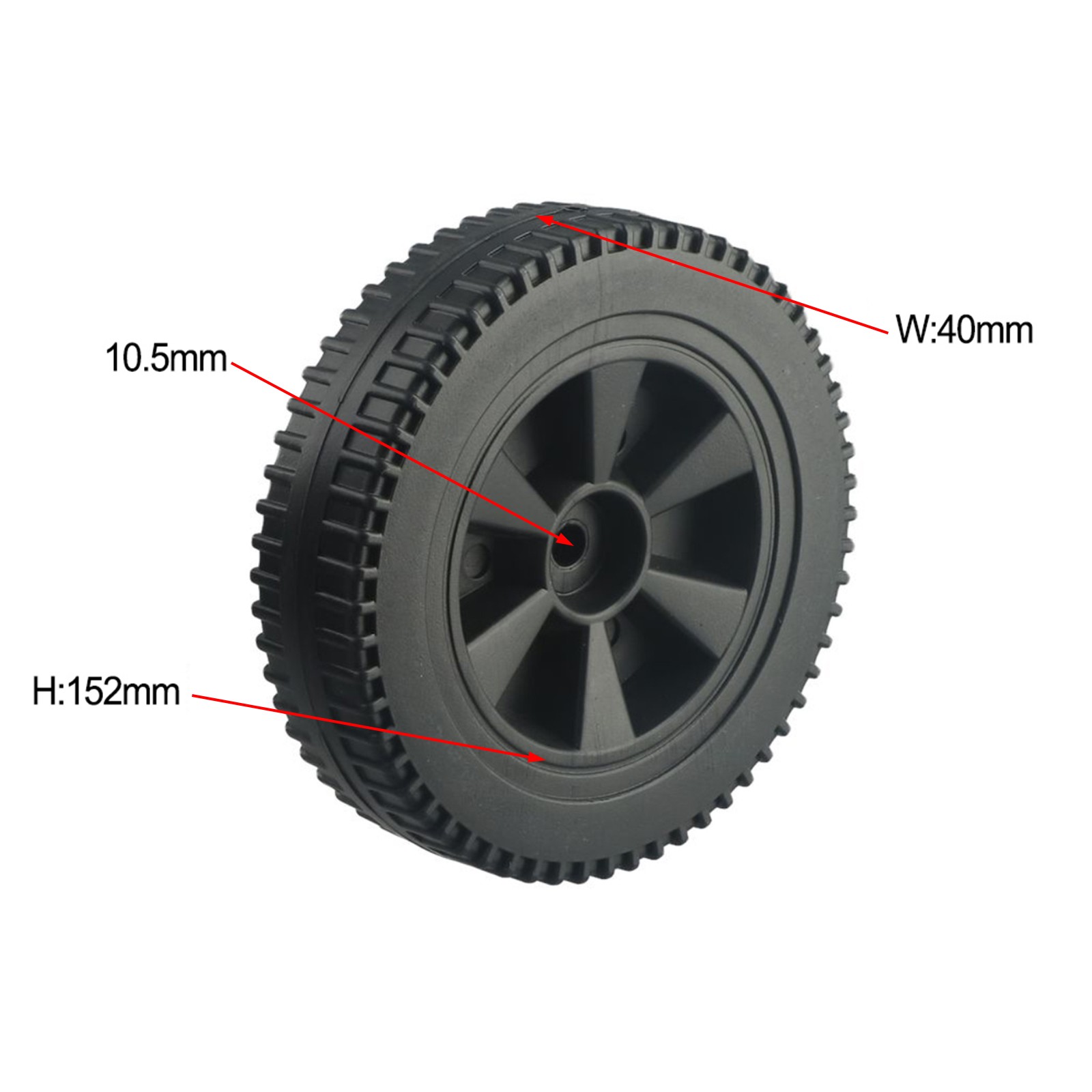 Secure Plastic Grill Wheel Replacement for BBQ Grill Easy Install Black