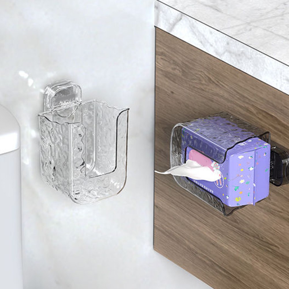 Wall Mounted Kitchen Wipes Organizer Easy to Insert Wipes Box Transparent Gray - Picture 35 of 43