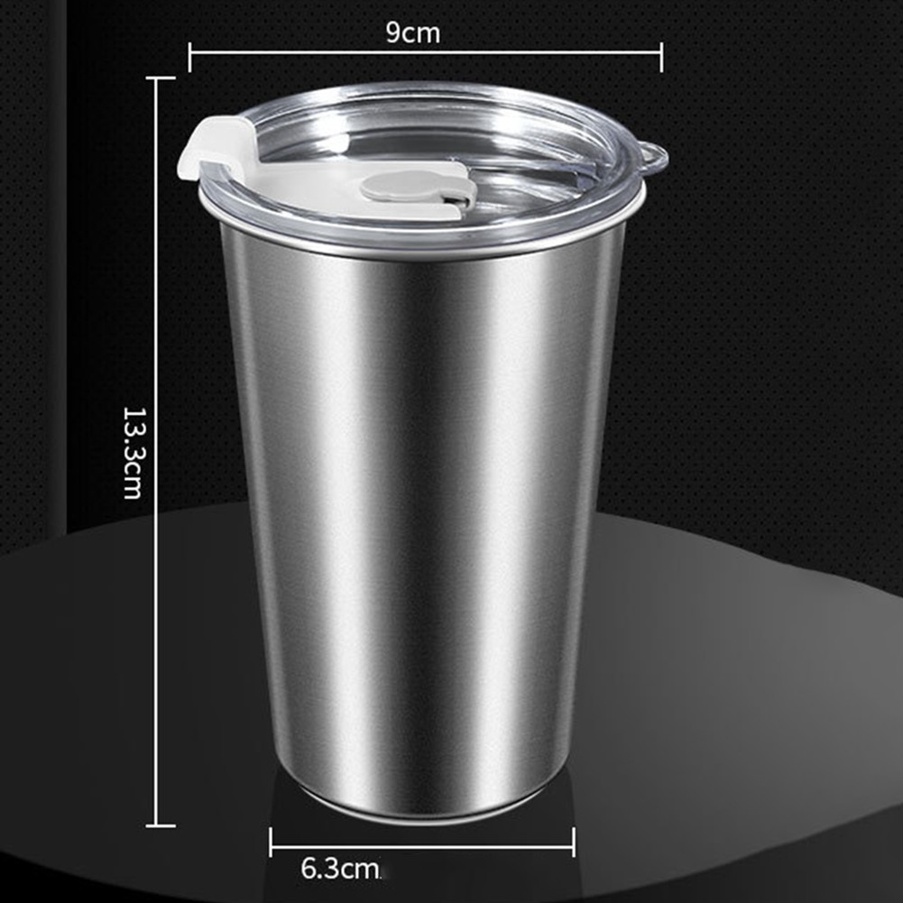 Leak proof Stainless Steel Travel Cup with Lid and Straw 400ml Capacity - Picture 24 of 24